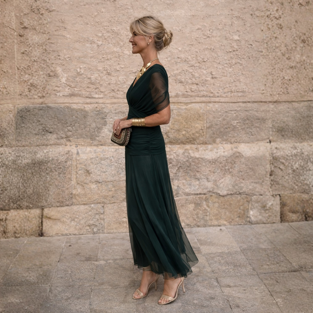 Michela | Abito lungo con spalle scoperte